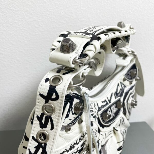 Balenciaga Half-Moon XSmall Armpit Dumpling Bag - White - Image 3