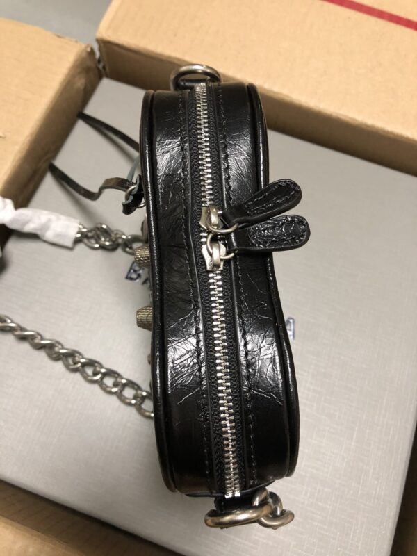 Balenciaga New Le Cagole Heart Bag - Black - Image 3