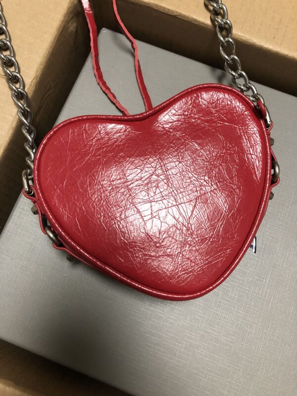 Balenciaga New Le Cagole Heart Bag - Red - Image 3