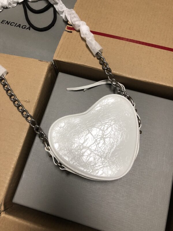 Balenciaga New Le Cagole Heart Bag - White - Image 3