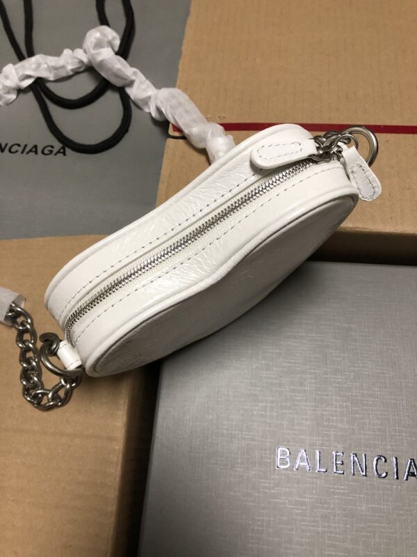 Balenciaga New Le Cagole Heart Bag - White - Image 4