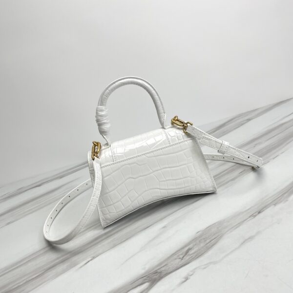 Balenciaga Hourglass Small Bag (Golden Buckle) - White - Image 3