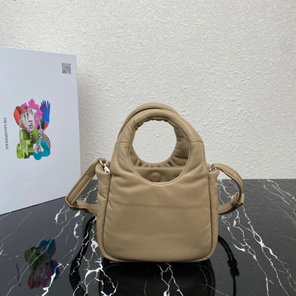 Prada Small Vegetable Basket Handbag - Camel - Image 4