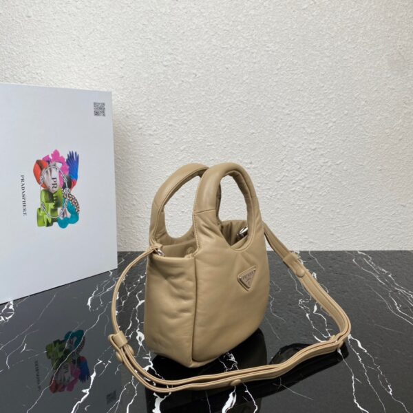 Prada Small Vegetable Basket Handbag - Camel - Image 5