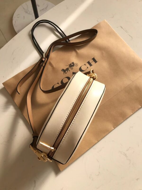 Coach Outlet Women's Bag Carriage Pattern Camera Bag - Cream - Image 4