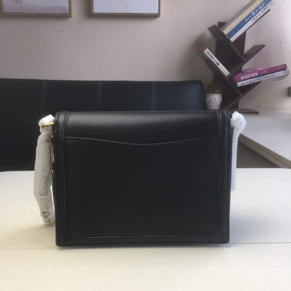 Coach Hutton Crossbody Bag Flip Messenger Bag - Black - Image 5