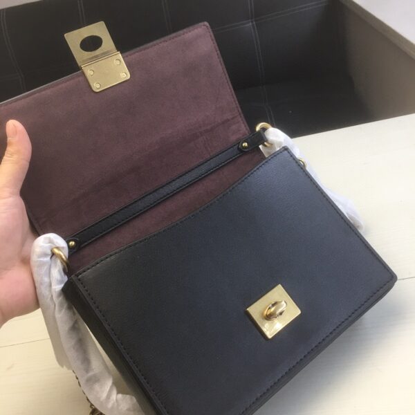 Coach Hutton Crossbody Bag Flip Messenger Bag - Black - Image 3