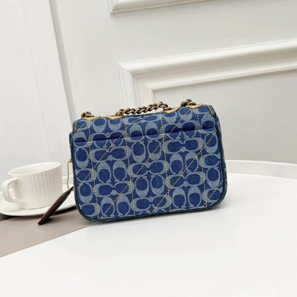 Coach Quilted Pillow Madison Small Shoulder Bag - Blue - Image 5