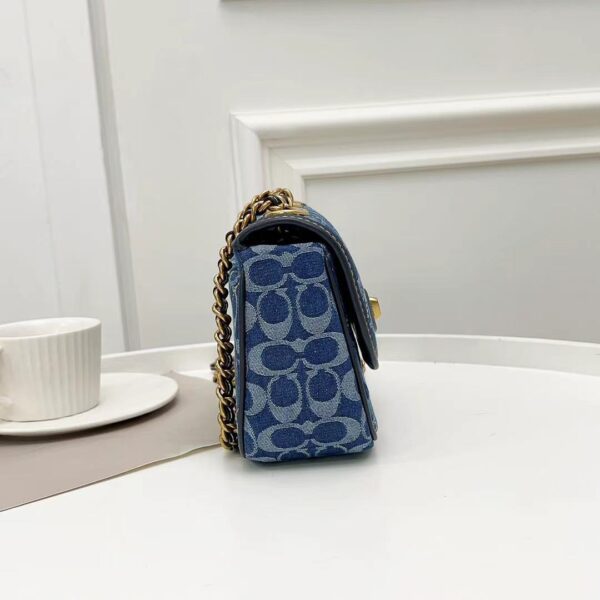 Coach Quilted Pillow Madison Small Shoulder Bag - Blue - Image 4