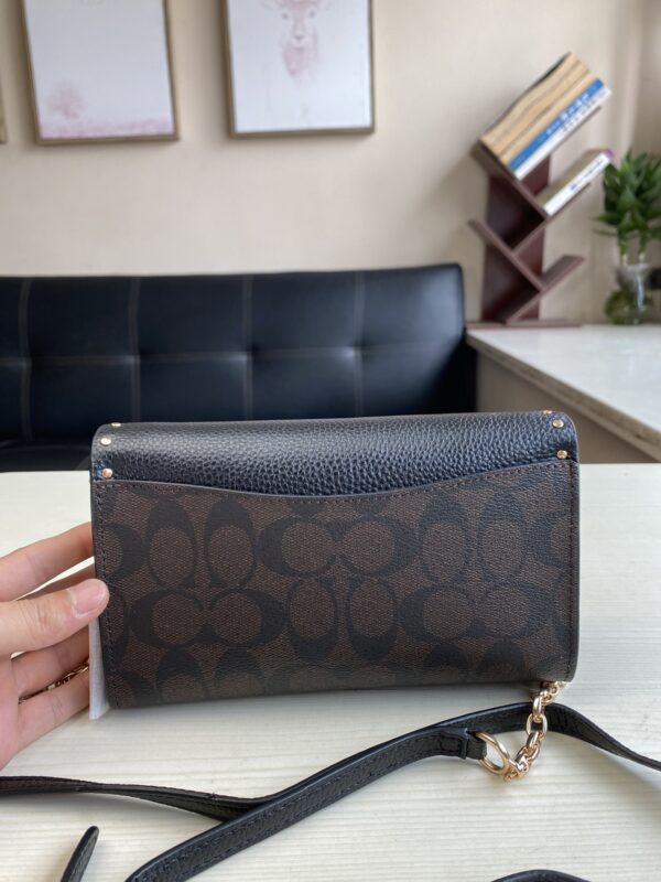 Coach Lane Color-blocked Cross-body Shoulder Bag - Black - Image 5