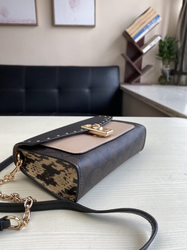 Coach Lane Color-blocked Cross-body Shoulder Bag - Black - Image 4