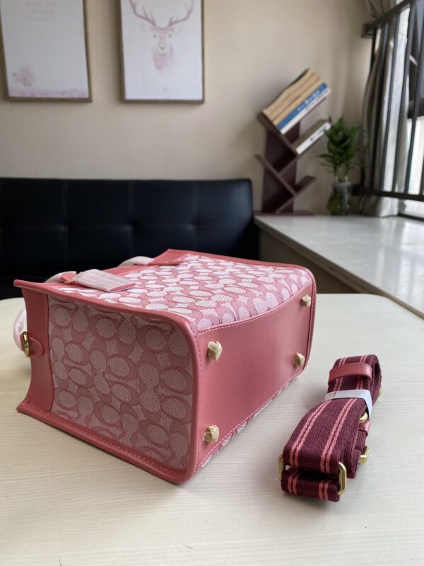 Coach Jacquard Field No. 22 Tote Bag - Pink - Image 4