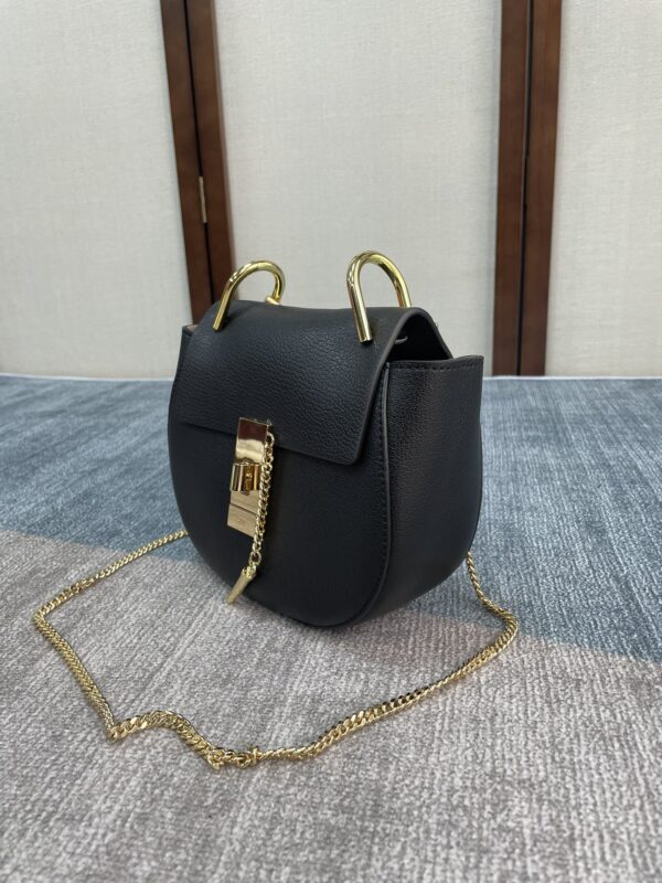 Chloe Mini Drew Piggy Bag - Black - Image 5