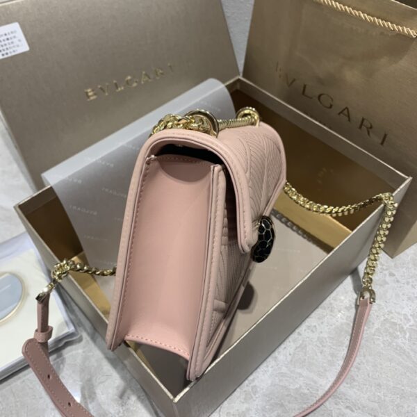 Bulgari Snake-shaped Embroidery Handbag - Pink - Image 5