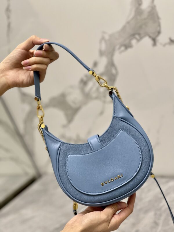 Bulgari Serpenti Ellipse Series Small Crossbody Bag - Blue - Image 2