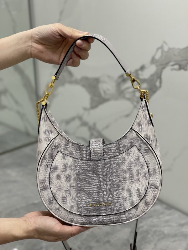 Bulgari Serpenti Ellipse Series Large Crossbody Bag - Gray - Image 2