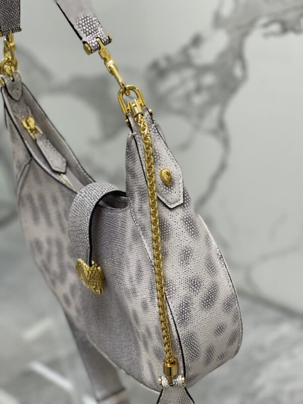 Bulgari Serpenti Ellipse Series Large Crossbody Bag - Gray - Image 3
