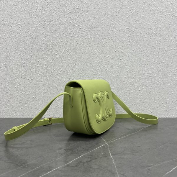 Celine Folco Saddle Bag - Green - Image 5