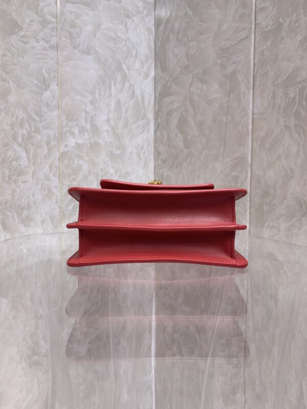 Bulgari Maxi Chain Lambskin Crossbody Bag - Red - Image 3