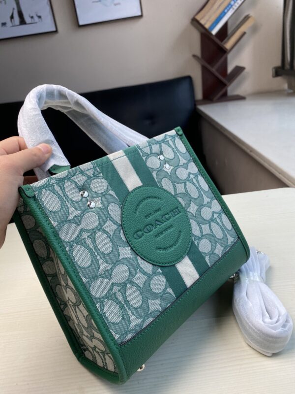Coach Dempsey Vertical Small Tote Shopping Bag - Green - Image 2