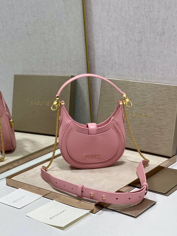 Bulgari Serpenti Ellipse Series Small Crossbody Bag - Pink - Image 5