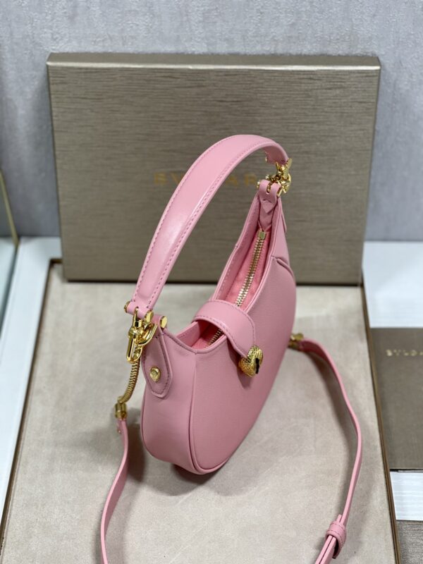 Bulgari Serpenti Ellipse Series Small Crossbody Bag - Pink - Image 4