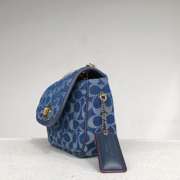 Coach Quilted Pillow Madison Shoulder Bag - Blue - Image 4