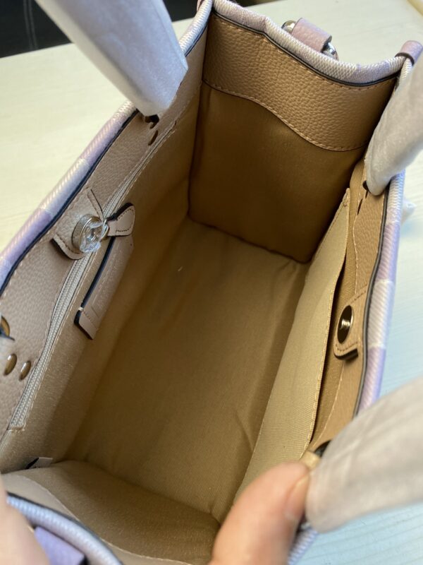 Coach Dempsey Vertical Small Tote Shopping Bag - Purple - Image 3