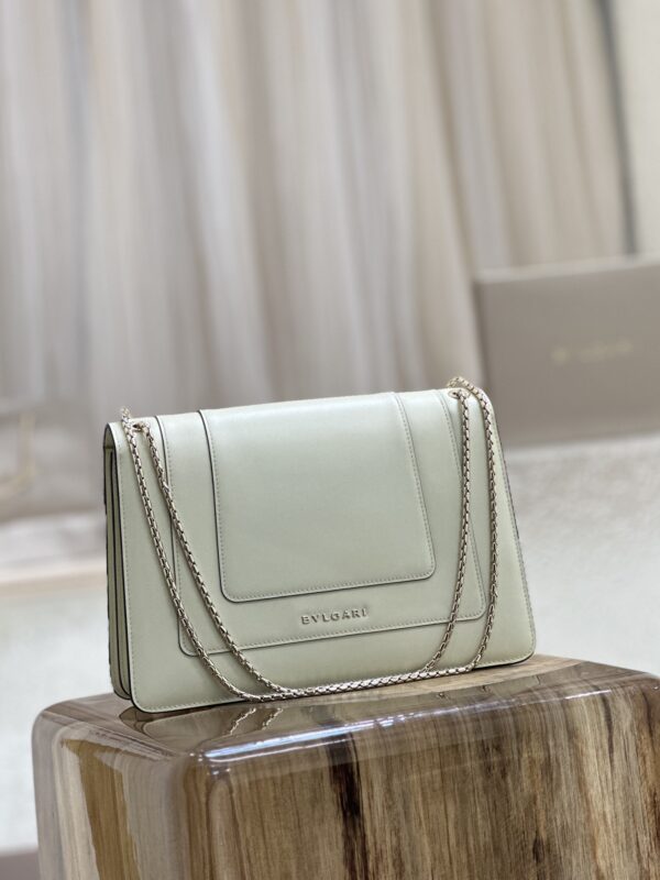 Bulgari Serpenti Forever Flip Handbag - White - Image 5