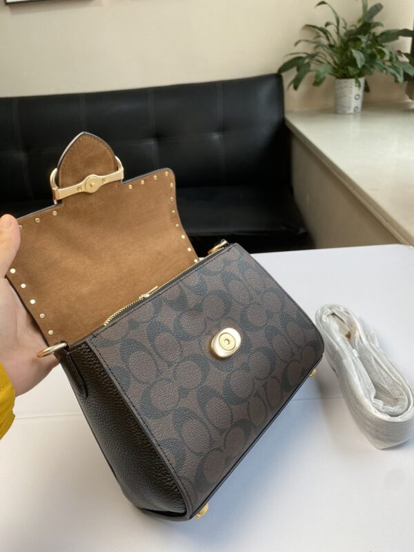 Coach Klare Flip Small Square Bag - Black - Image 3