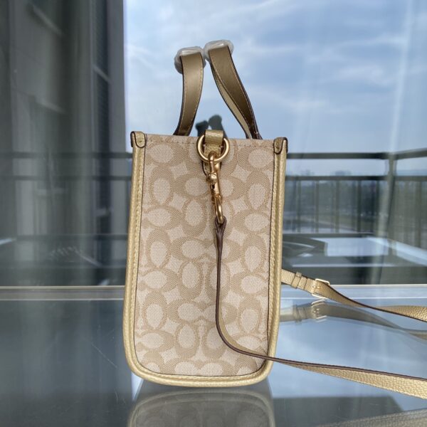Coach Dempsey Horizontal Version Small Tote Shopping Bag - Image 4