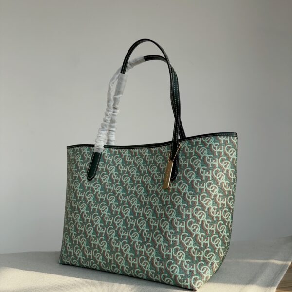 Coach City Buckle Design Tote Bag - Green - Image 4