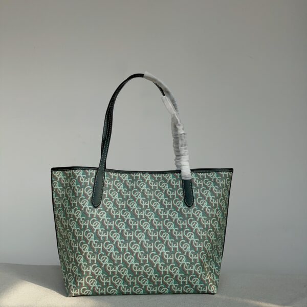 Coach City Buckle Design Tote Bag - Green - Image 2
