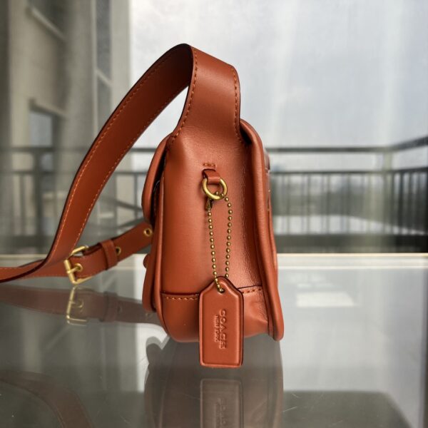Coach Tabby 19 Leather Messenger Bag - Brown - Image 3