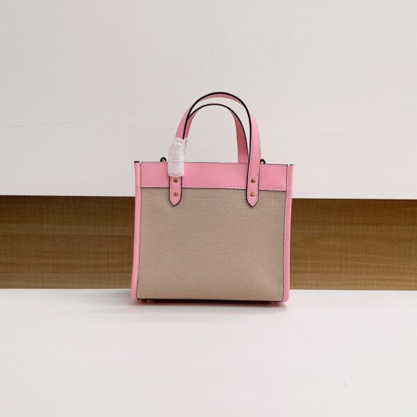 Coach Canvas Field Tote Bag - Pink - Image 5