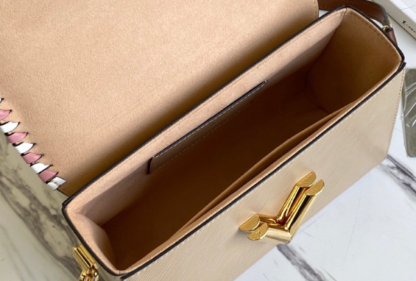 Louis Vuitton Epi Top Handle Twist MM Handbag - Apricot - Image 5