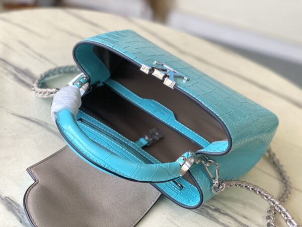 Louis Vuitton Blue Small Crocodile Handbag - Image 3