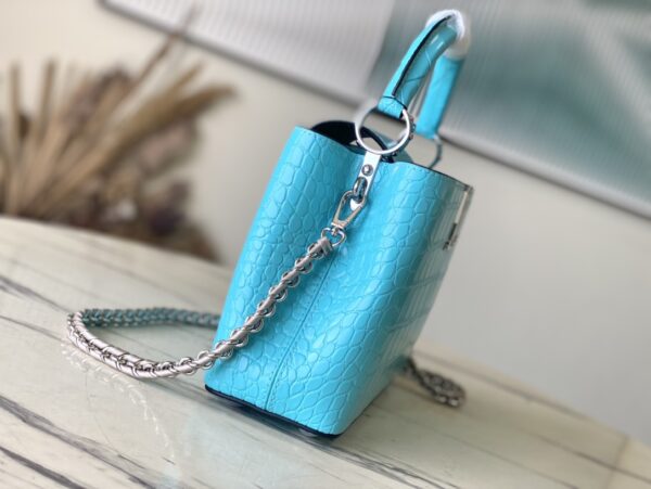 Louis Vuitton Blue Small Crocodile Handbag - Image 4