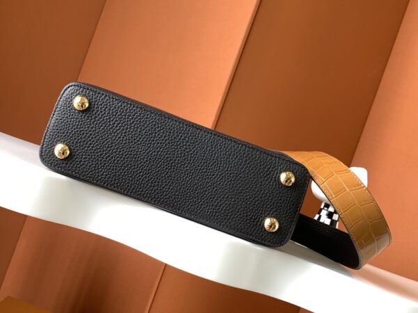 Louis Vuitton Caucine Crocodile Handle Handbag - Brown - Image 3